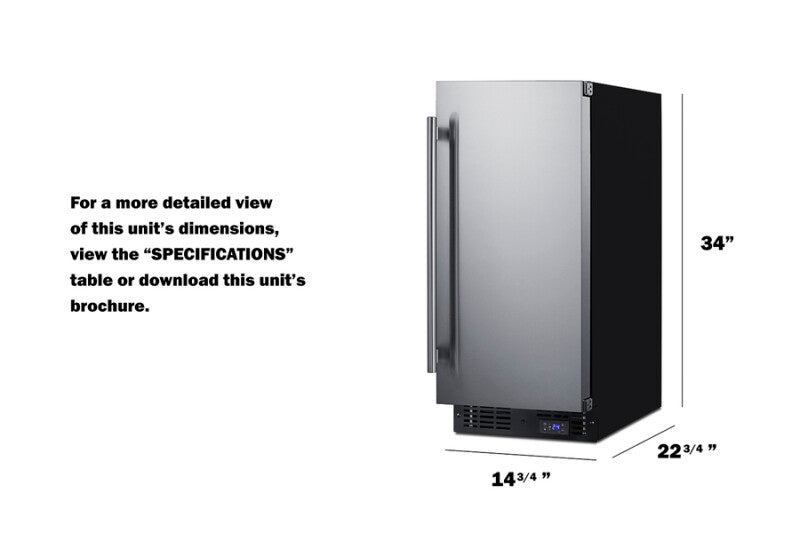 15" Built-in All-freezer - (SCFF1533BSS)