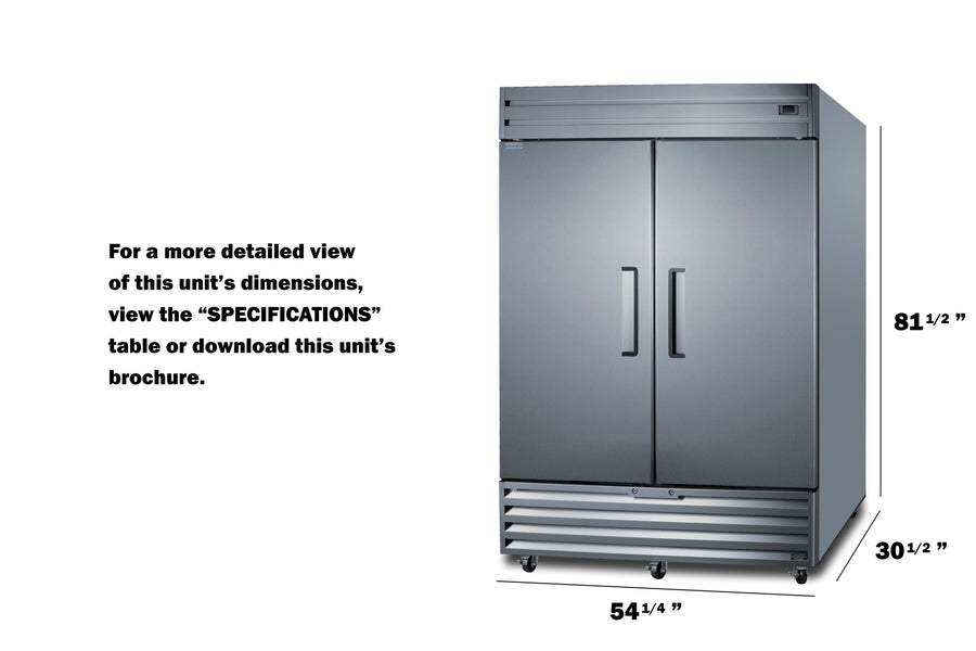 39 CU.FT. Reach-in Freezer - (SCFF436)