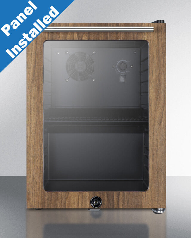 Compact Glass Door Beverage Center With Wood Trim - (SCR114LWP1)