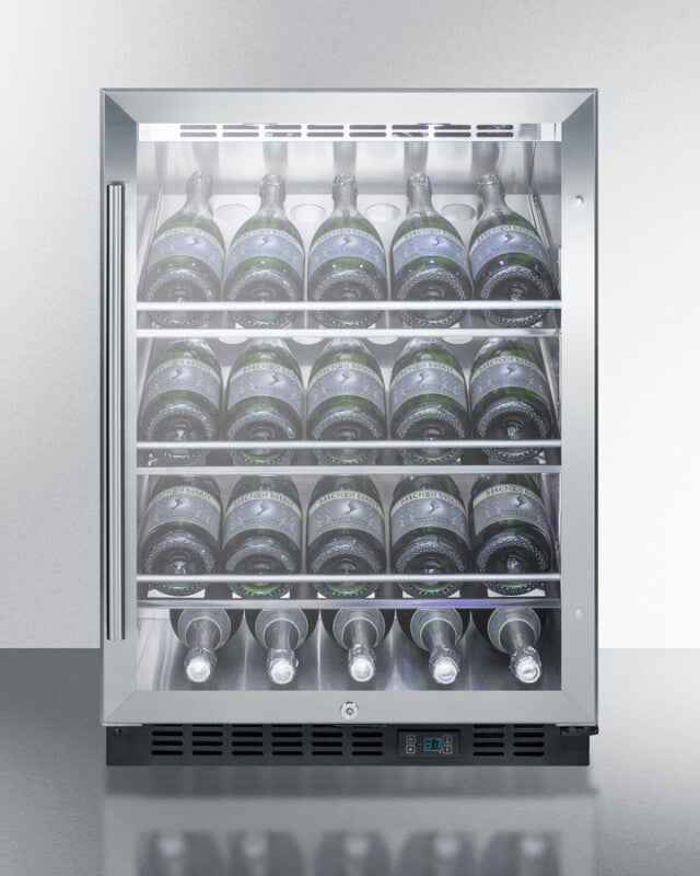 24" Wide Single Zone Built-in Commercial Wine Cellar - (SCR610BLCHCSS)