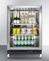 24" Wide Built-in Mini Reach-in Beverage Center With Dolly - (SCR610BLRI)