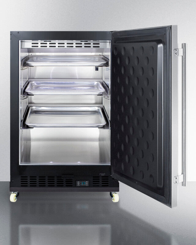 24" Wide Built-in Mini Reach-in Beverage Center With Dolly - (SCR610BLSDRI)
