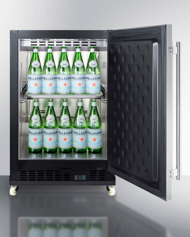 24" Wide Built-in Mini Reach-in Beverage Center With Dolly - (SCR610BLSDRI)