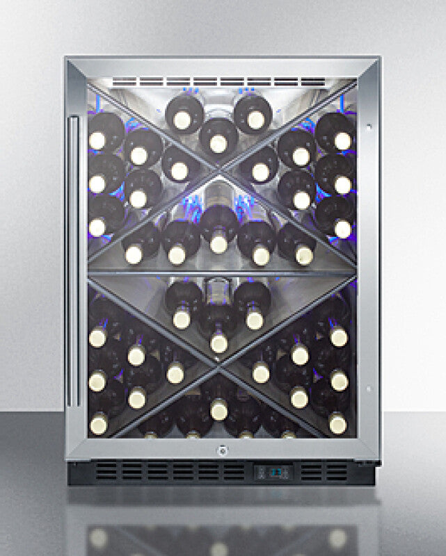 24" Wide Single Zone Built-in Commercial Wine Cellar - (SCR610BLX)