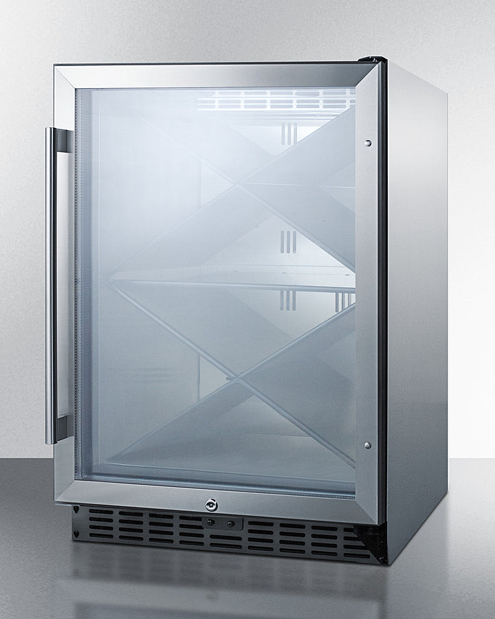 24" Wide Single Zone Built-in Commercial Wine Cellar - (SCR610BLXCSS)