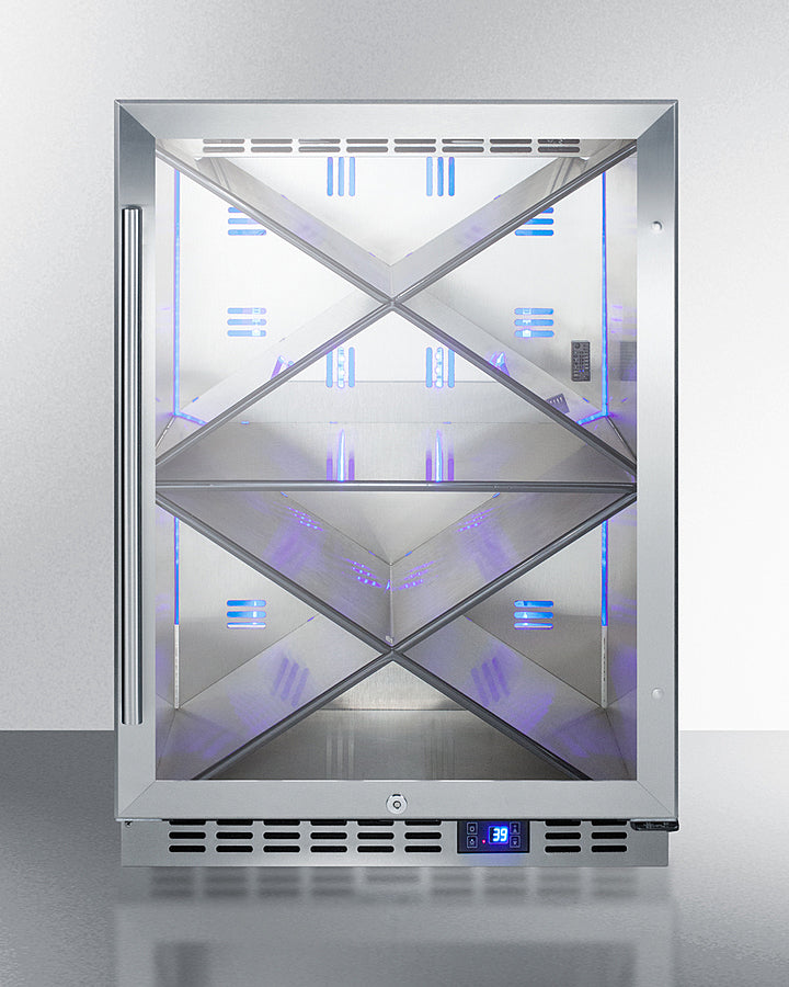 24" Wide Single Zone Built-in Commercial Wine Cellar - (SCR610BLXCSS)