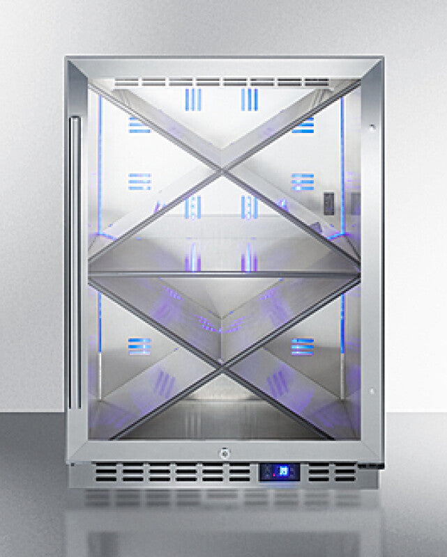 24" Wide Single Zone Built-in Commercial Wine Cellar - (SCR610BLXCSS)
