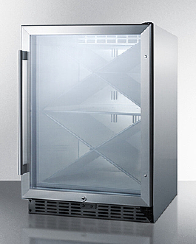 24" Wide Single Zone Built-in Commercial Wine Cellar - (SCR610BLXCSS)