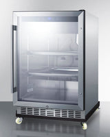 24" Wide Outdoor Mini Reach-in Beverage Center With Dolly - (SCR611GLOSRI)