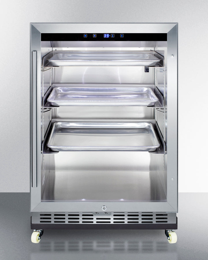 24" Wide Outdoor Mini Reach-in Beverage Center With Dolly - (SCR611GLOSRI)