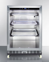 24" Wide Outdoor Mini Reach-in Beverage Center With Dolly - (SCR611GLOSRI)