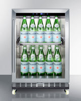 24" Wide Outdoor Mini Reach-in Beverage Center With Dolly - (SCR611GLOSRI)