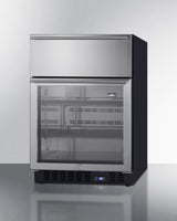 24" Wide Built-in Commercial Beverage Refrigerator With Top Drawer - (SCR615TD)