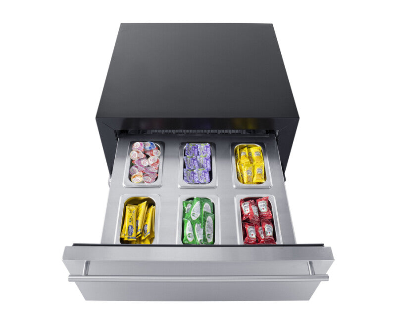 24" Wide Built-in Commercial Beverage Refrigerator With Top Drawer - (SCR615TD)