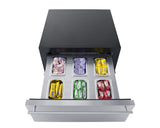 24" Wide Built-in Commercial Beverage Refrigerator With Top Drawer - (SCR615TD)