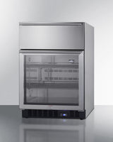 24" Wide Built-in Commercial Beverage Refrigerator With Top Drawer - (SCR615TDCSS)