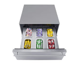 24" Wide Built-in Commercial Beverage Refrigerator With Top Drawer - (SCR615TDCSS)