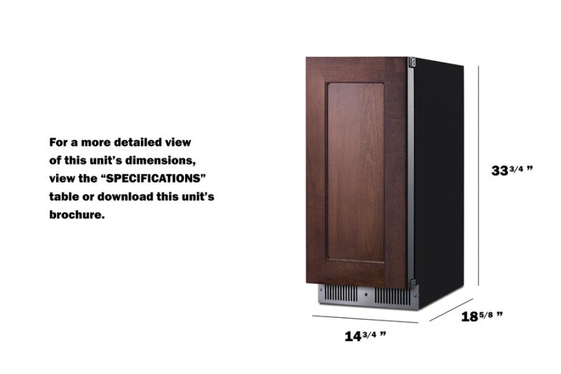 15" Wide Built-In All-Refrigerator (Panel Not Included) - (SDHR1534PNR)