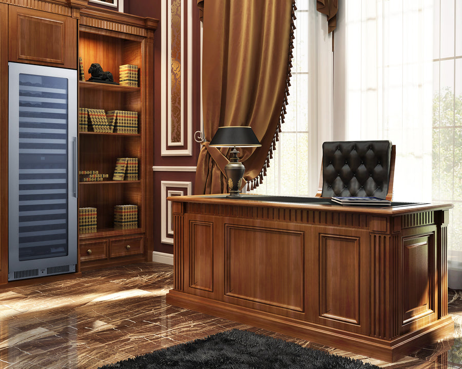 23" 98-Bottle Wine and Beverage Cooler with Glass Door and Lock - (SDHWC98LHD)