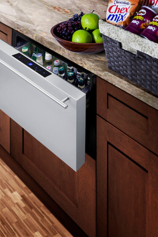 24" Wide Built-in Outdoor Drawer Refrigerator - (SDR241OS)