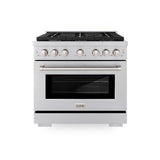 36 in. 5.2 cu. ft. Paramount Dual Fuel Range with 6 Burner Gas Cooktop and Electric Convection Oven - (SDR36) -
