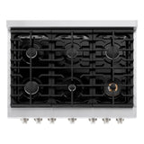 36 in. 5.2 cu. ft. Paramount Dual Fuel Range with 6 Burner Gas Cooktop and Electric Convection Oven - (SDR36) -