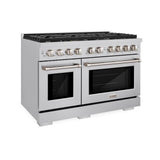 48 in. 6.7 cu. ft. Paramount Double Oven Dual Fuel Range with 8 Burner Gas Cooktop - (SDR48) -