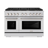 48 in. 6.7 cu. ft. Paramount Double Oven Dual Fuel Range with 8 Burner Gas Cooktop - (SDR48) -