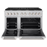 48 in. 6.7 cu. ft. Paramount Double Oven Dual Fuel Range with 8 Burner Gas Cooktop - (SDR48) -