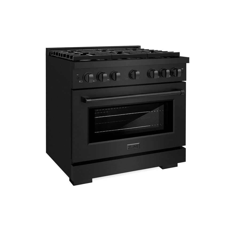 36 in. 5.2 cu. ft. Paramount Dual Fuel Range with 6 Burner Gas Cooktop and Electric Convection Oven - (SDRB36) -