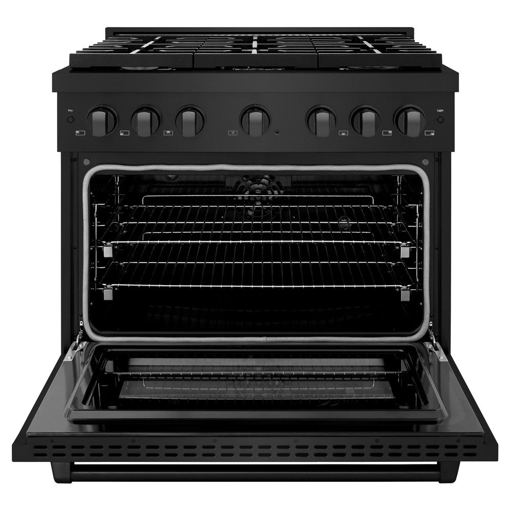 36 in. 5.2 cu. ft. Paramount Dual Fuel Range with 6 Burner Gas Cooktop and Electric Convection Oven - (SDRB36) -