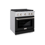 30 in. 4.2 cu. ft. Paramount Dual Fuel Range with 4 Burner Gas Cooktop and Electric Convection Oven - (SDRBLM30) -