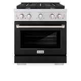 30 in. 4.2 cu. ft. Paramount Dual Fuel Range with 4 Burner Gas Cooktop and Electric Convection Oven - (SDRBLM30) -