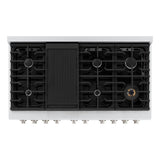 48 in. 6.7 cu. ft. Paramount Double Oven Dual Fuel Range with 8 Burner Gas Cooktop - (SDRBLM48) -
