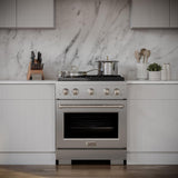 30 in. 4.2 cu. ft. Paramount Dual Fuel Range with Gas Cooktop and Electric Convection Oven - (SDRBR30) -