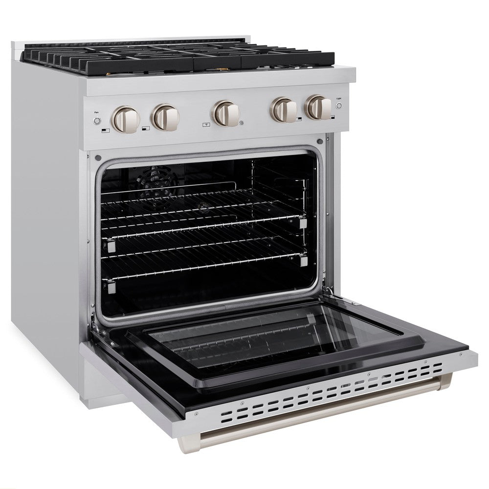 30 in. 4.2 cu. ft. Paramount Dual Fuel Range with Gas Cooktop and Electric Convection Oven - (SDRBR30) -