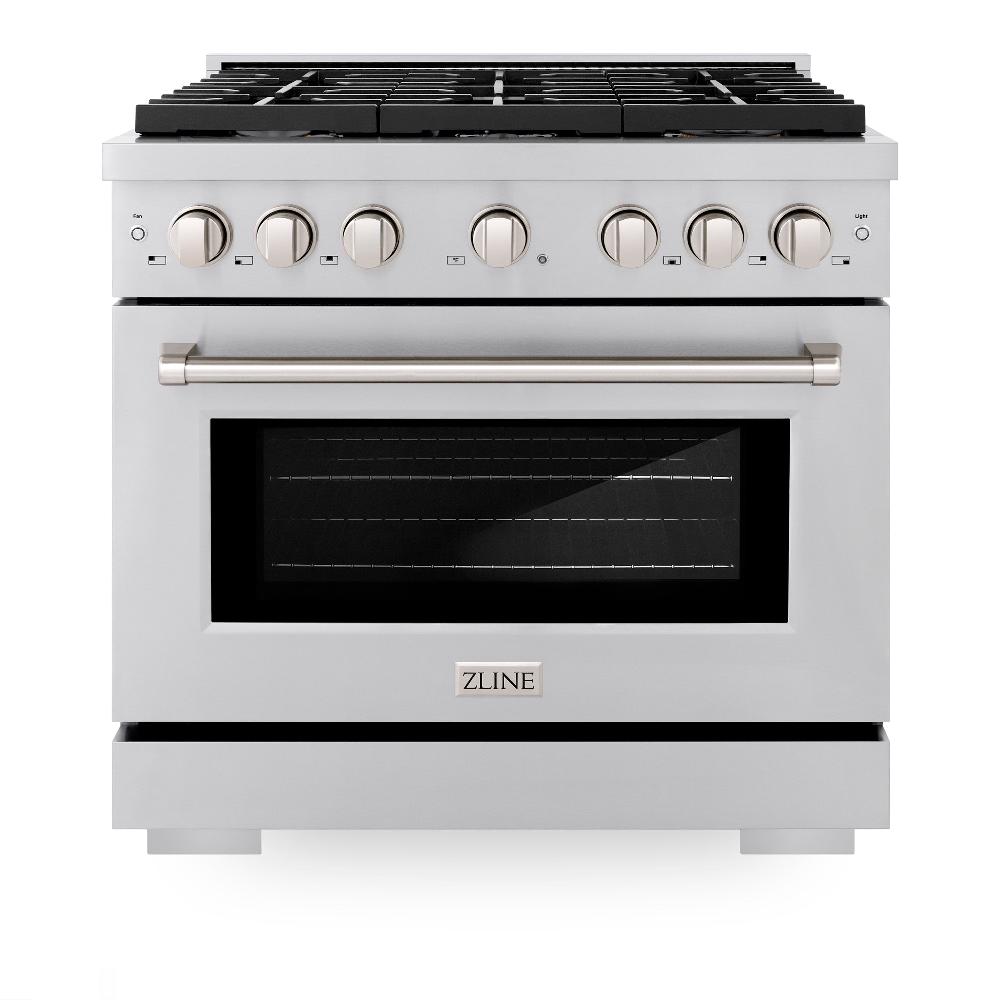 36 in. 5.2 cu. ft. Paramount Dual Fuel Range with Gas Cooktop and Electric Convection Oven - (SDRBR36) -