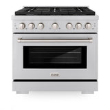 36 in. 5.2 cu. ft. Paramount Dual Fuel Range with Gas Cooktop and Electric Convection Oven - (SDRBR36) -