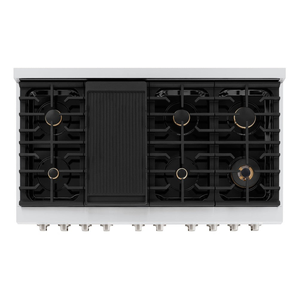 48 in. 6.7 cu. ft. Paramount Double Oven Dual Fuel Range - (SDRBR48) -
