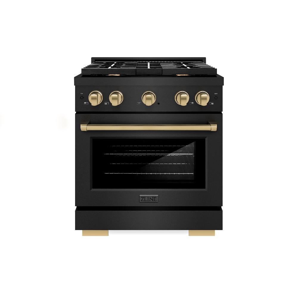 Autograph Edition 30 in. 4.2 cu. ft. Paramount Dual Fuel Range with 4 Burner Gas Cooktop and Electric Convection Oven - (SDRBZ30CB) -