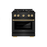Autograph Edition 30 in. 4.2 cu. ft. Paramount Dual Fuel Range with 4 Burner Gas Cooktop and Electric Convection Oven - (SDRBZ30CB) -