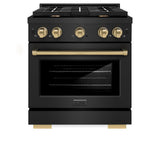 Autograph Edition 30 in. 4.2 cu. ft. Paramount Dual Fuel Range with 4 Burner Gas Cooktop and Electric Convection Oven - (SDRBZ30CB) -