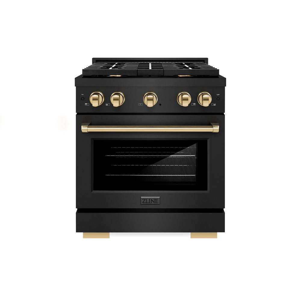 Autograph Edition 30 in. 4.2 cu. ft. Paramount Dual Fuel Range with 4 Burner Gas Cooktop and Electric Convection Oven - (SDRBZ30G) -