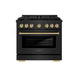Autograph Edition 36 in. 5.2 cu. ft. Paramount Dual Fuel Range with 6 Burner Gas Cooktop and Electric Convection Oven - (SDRBZ36CB) -