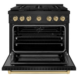 Autograph Edition 36 in. 5.2 cu. ft. Paramount Dual Fuel Range with 6 Burner Gas Cooktop and Electric Convection Oven - (SDRBZ36CB) -