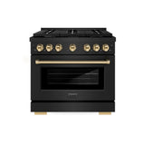 Autograph Edition 36 in. 5.2 cu. ft. Paramount Dual Fuel Range with 6 Burner Gas Cooktop and Electric Convection Oven - (SDRBZ36G) -