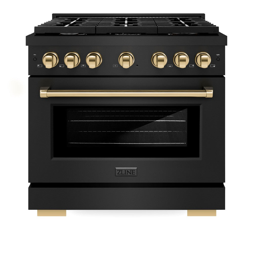 Autograph Edition 36 in. 5.2 cu. ft. Paramount Dual Fuel Range with 6 Burner Gas Cooktop and Electric Convection Oven - (SDRBZ36G) -