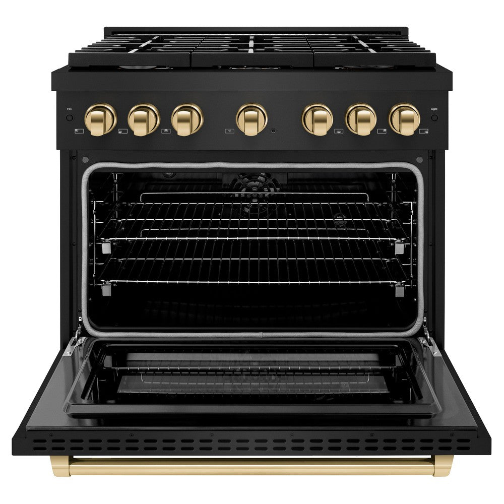 Autograph Edition 36 in. 5.2 cu. ft. Paramount Dual Fuel Range with 6 Burner Gas Cooktop and Electric Convection Oven - (SDRBZ36G) -