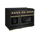 Autograph Edition 48 in. 6.7 cu. ft. Paramount Double Oven Dual Fuel Range with 8 Burner Gas Cooktop - (SDRBZ48CB) -
