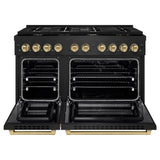 Autograph Edition 48 in. 6.7 cu. ft. Paramount Double Oven Dual Fuel Range with 8 Burner Gas Cooktop - (SDRBZ48CB) -